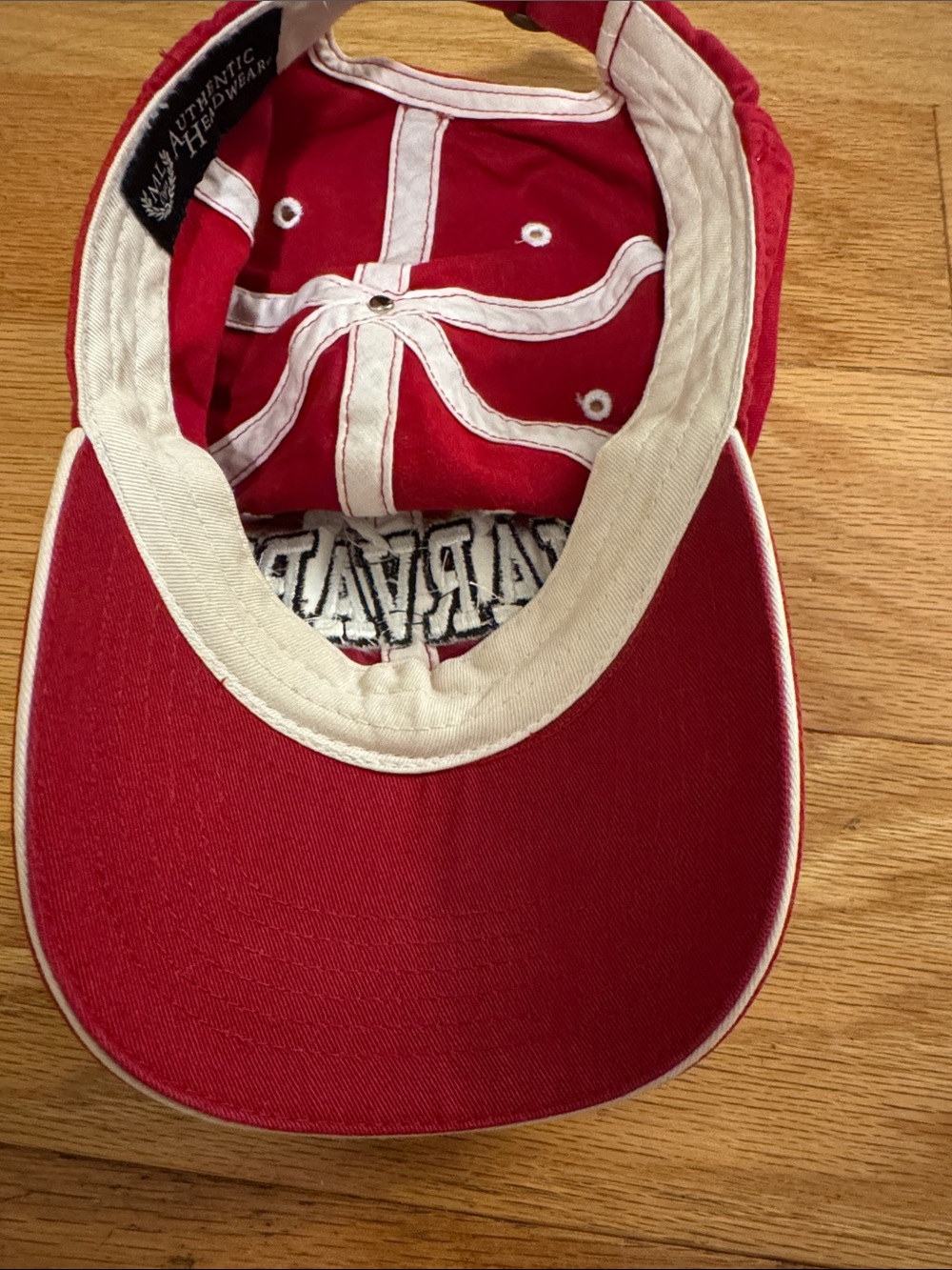 Red Harvard Baseball Cap - Picture 3 of 3